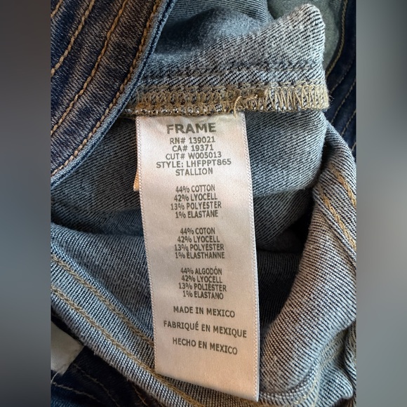 FRAME Women's Le High Flare Dark Wash Jeans Size 26 - Picture 12 of 15